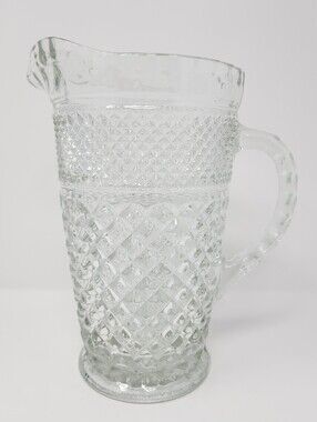 Vintage Anchor Hocking Wexford Diamond-Pattern Pitcher